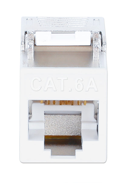 Cat6a 10G Shielded Toolless Slim Keystone Jack, White Image 3