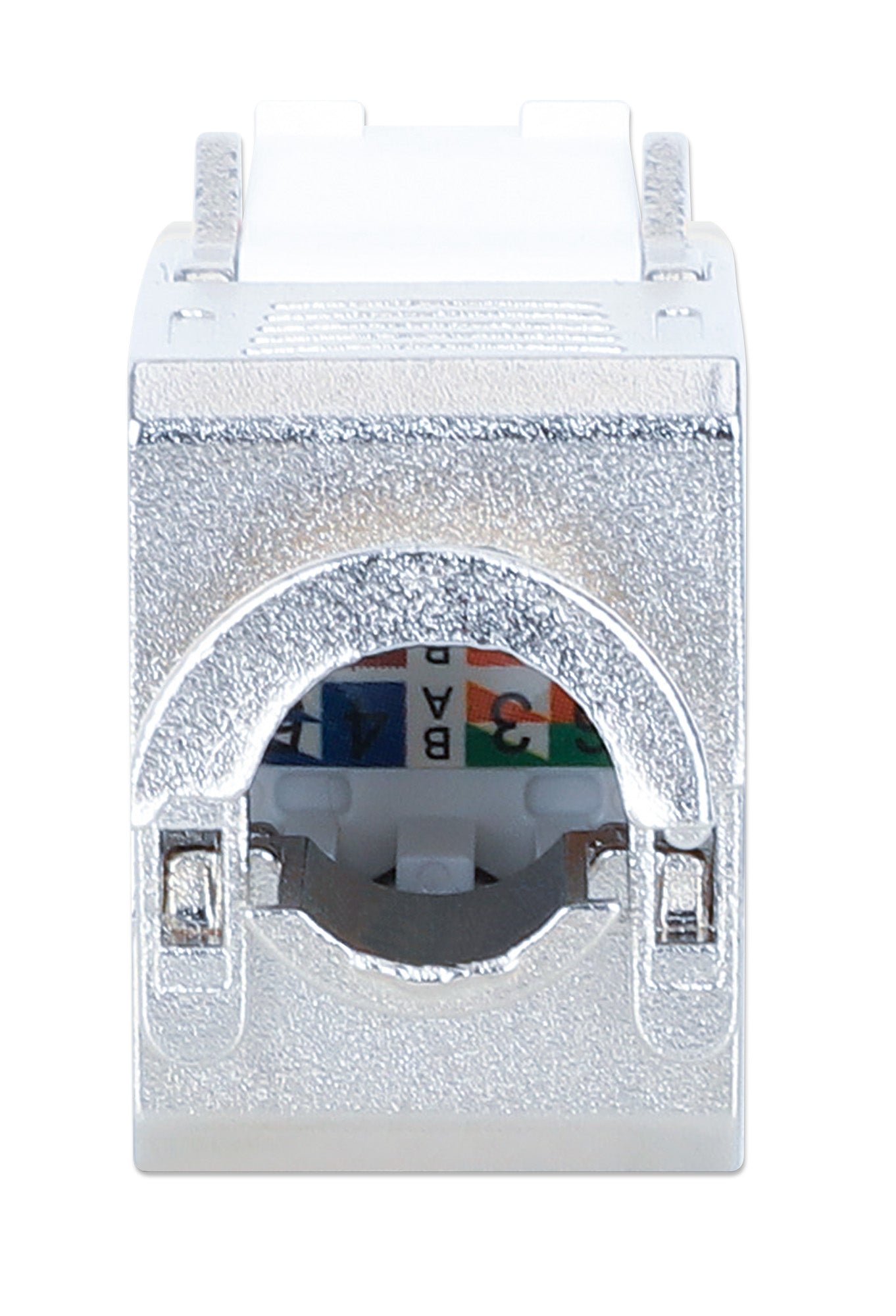 Cat6a 10G Shielded Toolless Slim Keystone Jack, White Image 4