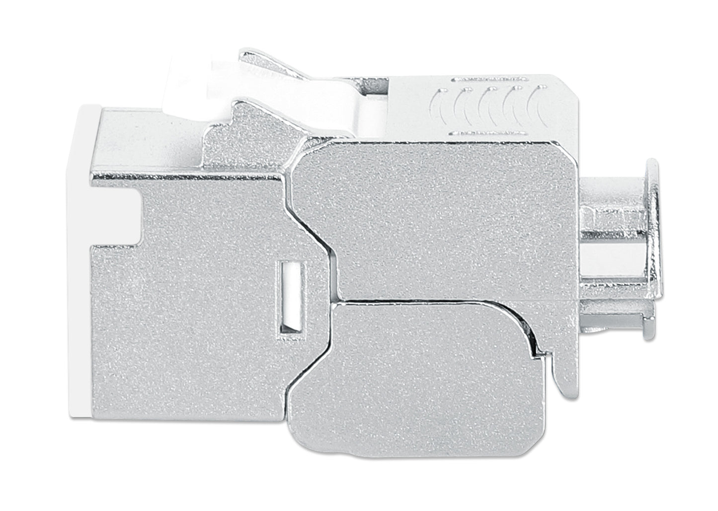 Cat6a 10G Shielded Toolless Slim Keystone Jack, White Image 5