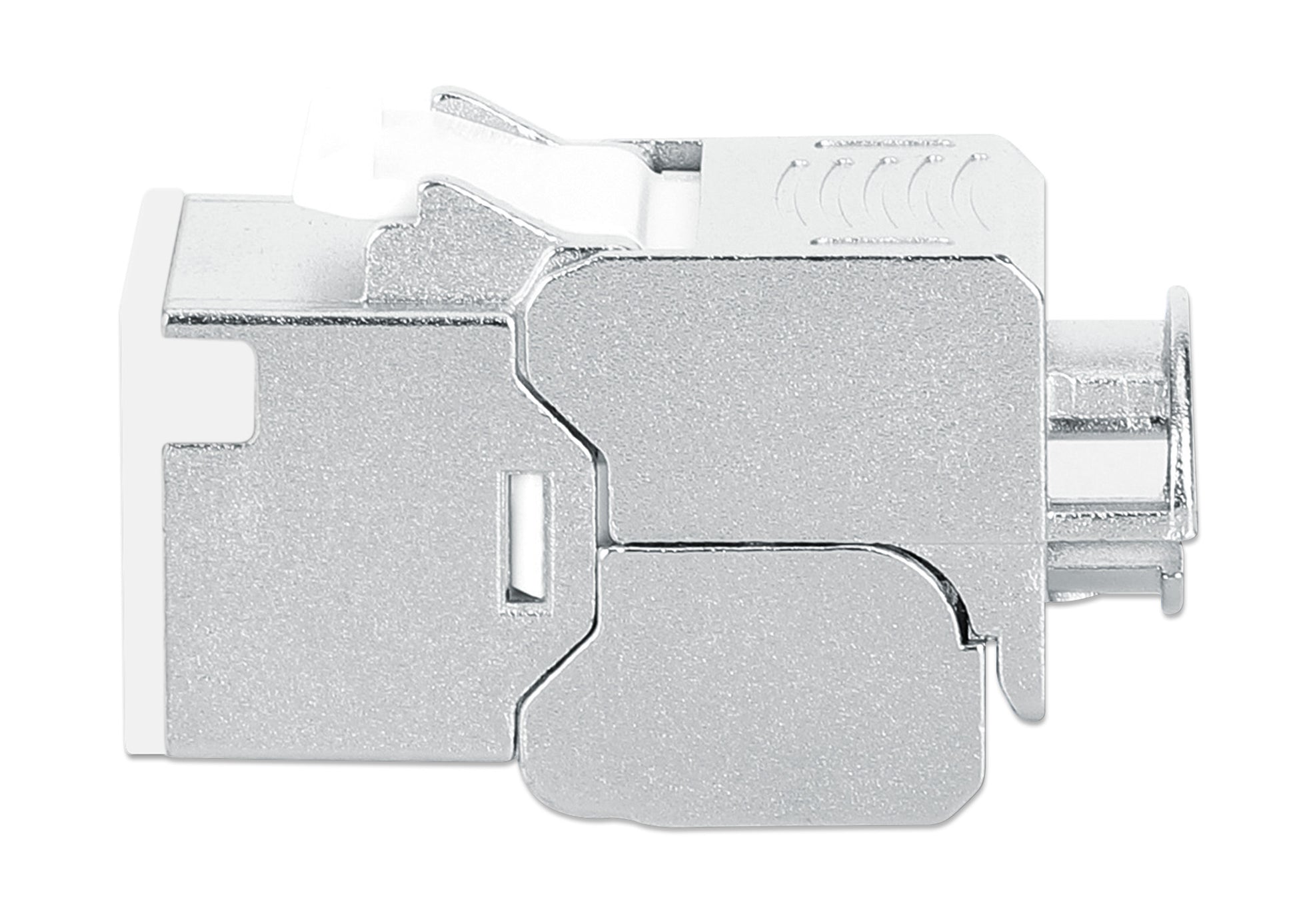 Cat6a 10G Shielded Toolless Slim Keystone Jack, White Image 5