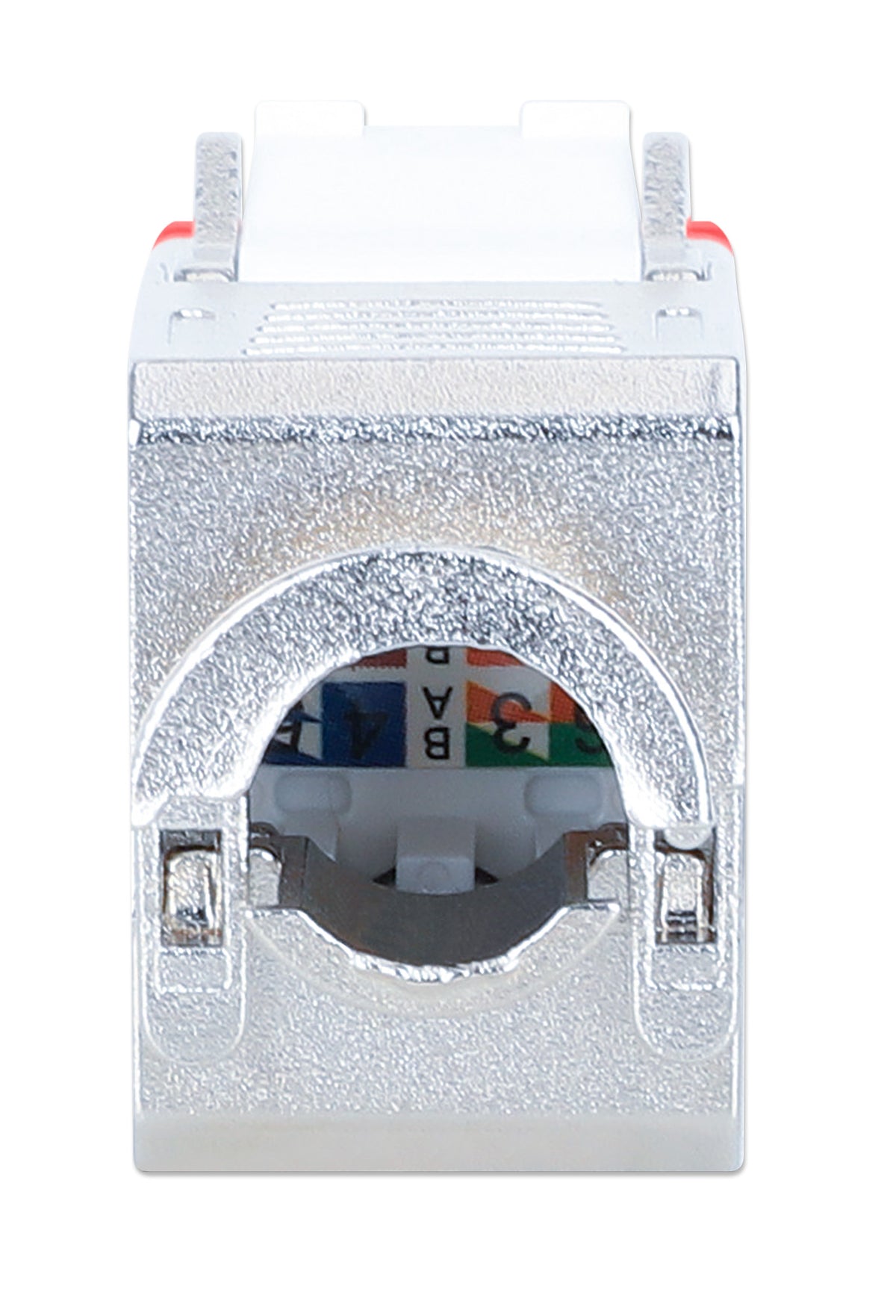 Cat6a 10G Shielded Toolless Slim Keystone Jack, Red Image 4
