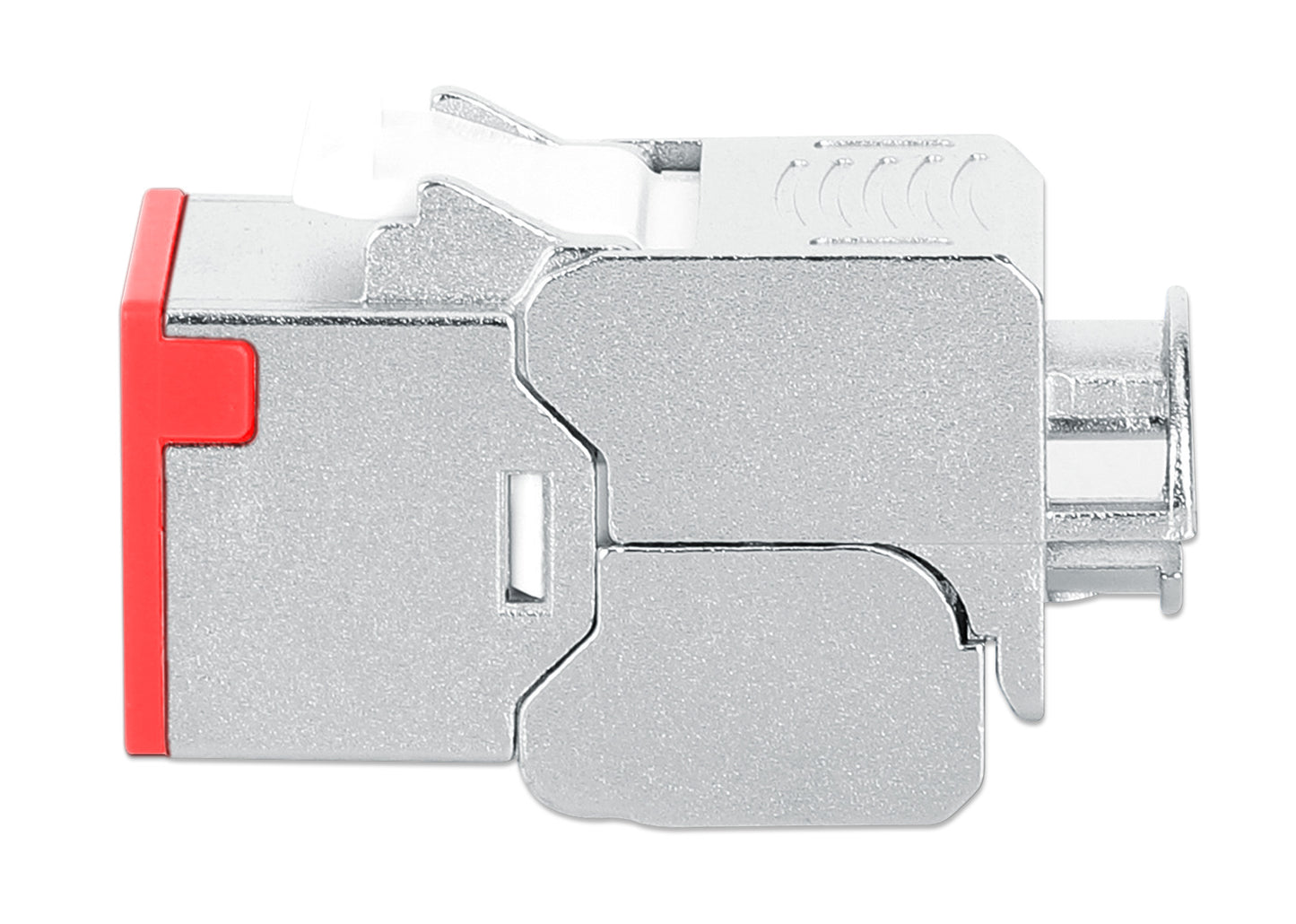 Cat6a 10G Shielded Toolless Slim Keystone Jack, Red Image 5