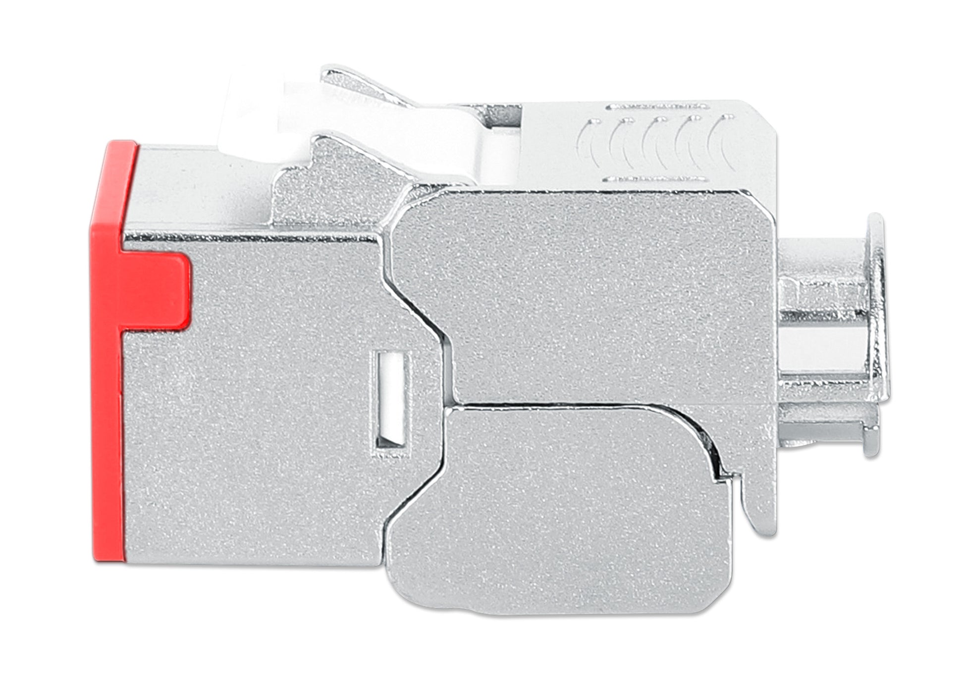Cat6a 10G Shielded Toolless Slim Keystone Jack, Red Image 5