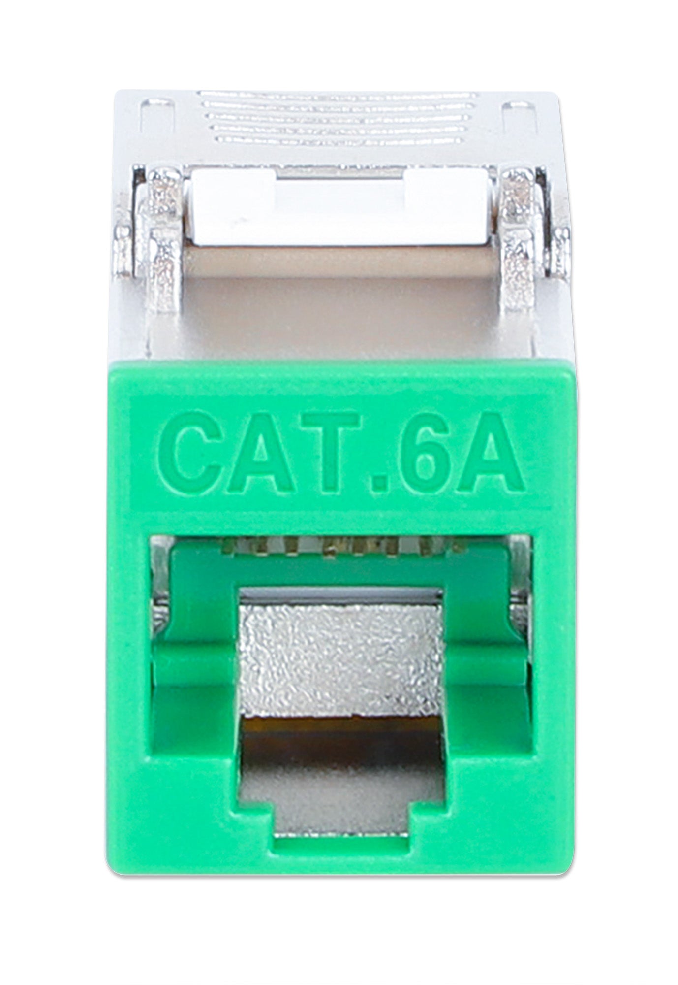 Cat6a 10G Shielded Toolless Slim Keystone Jack, Green Image 3