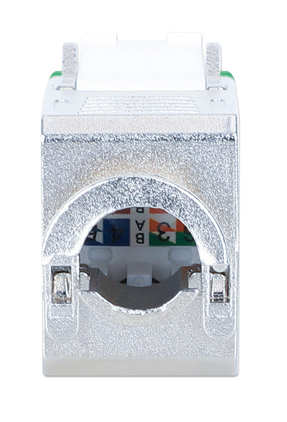 Cat6a 10G Shielded Toolless Slim Keystone Jack, Green Image 4