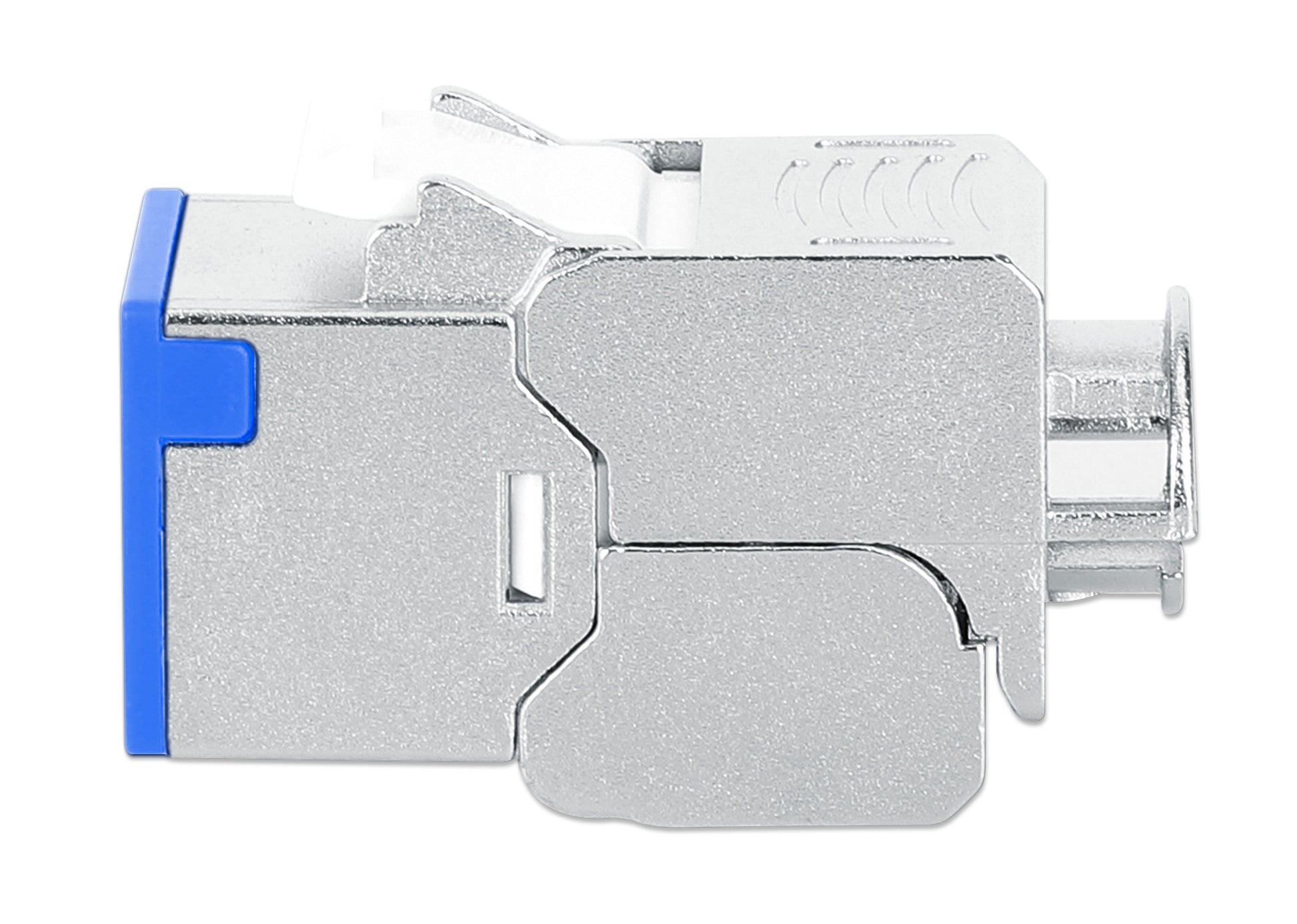 Cat6a 10G Shielded Toolless Slim Keystone Jack, Blue Image 5