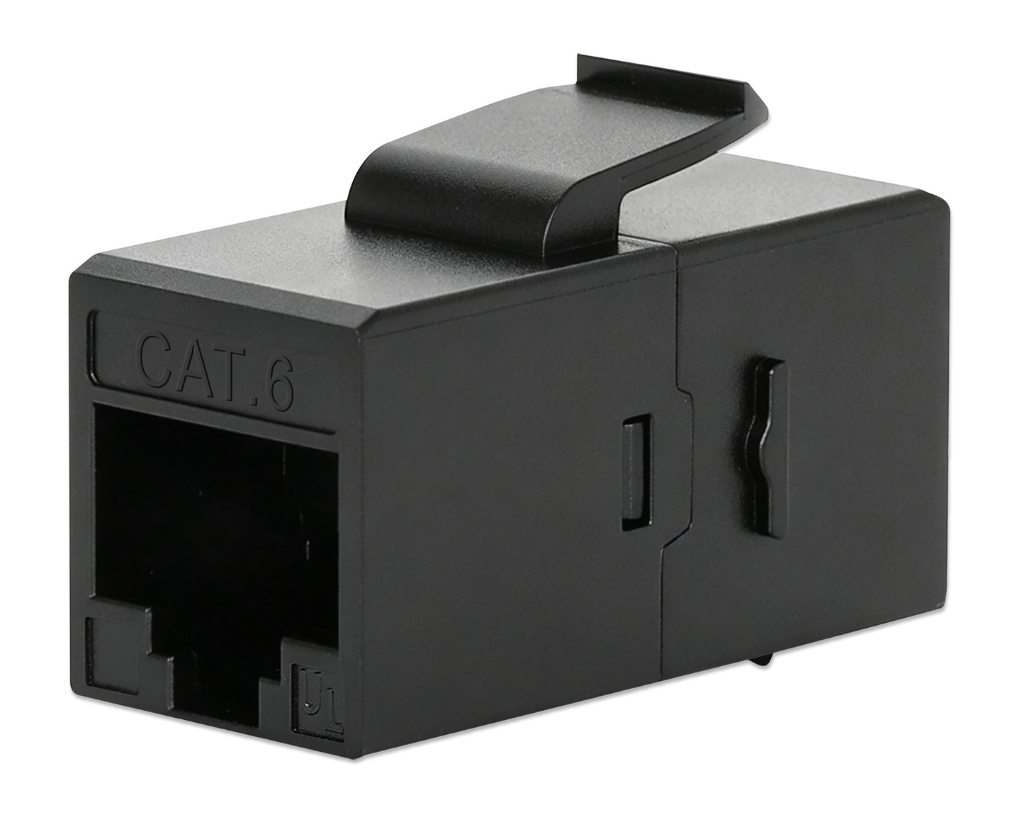 Cat6 RJ45 Keystone Inline Coupler, Black Image 1