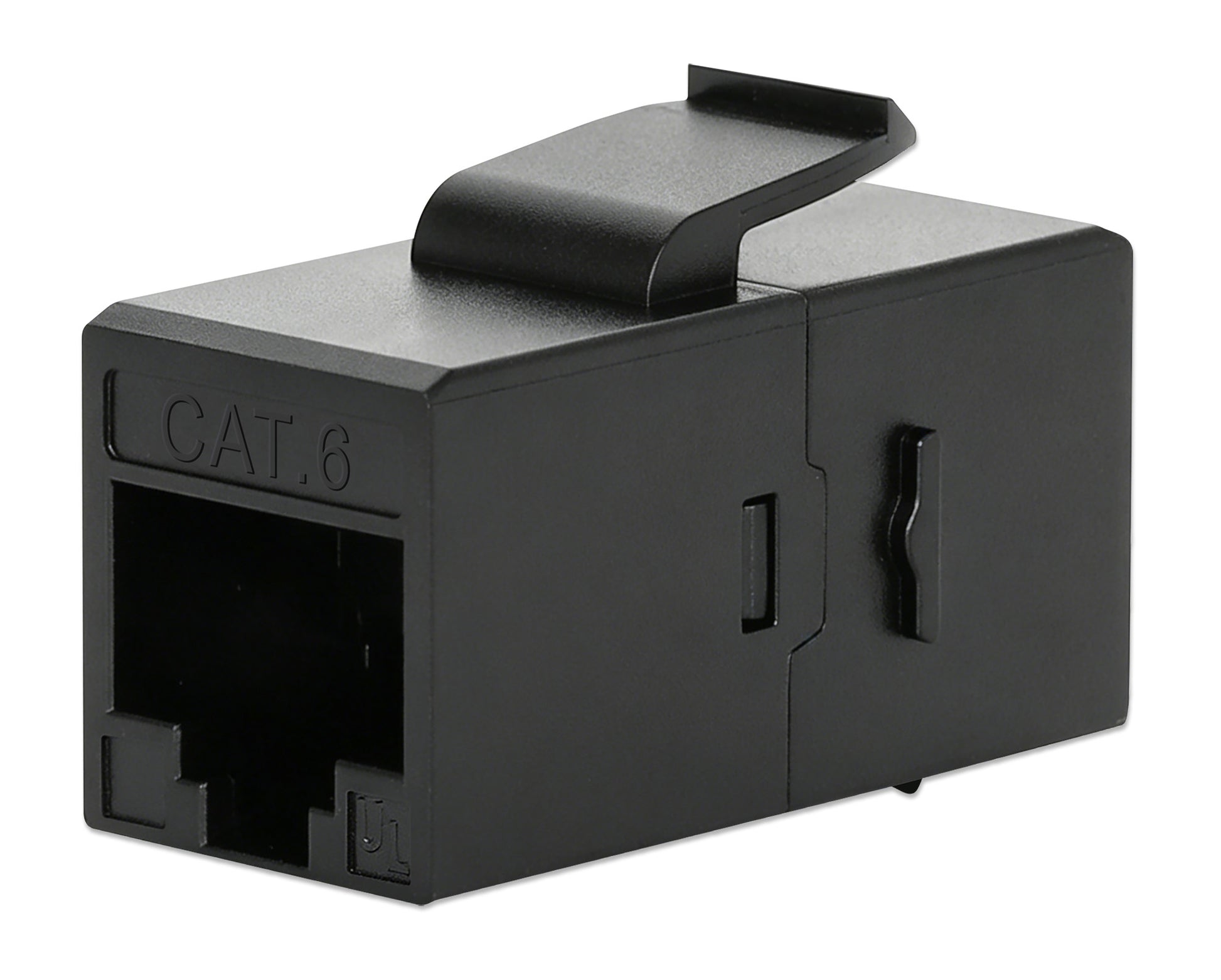 Cat6 RJ45 Keystone Inline Coupler, Black Image 1