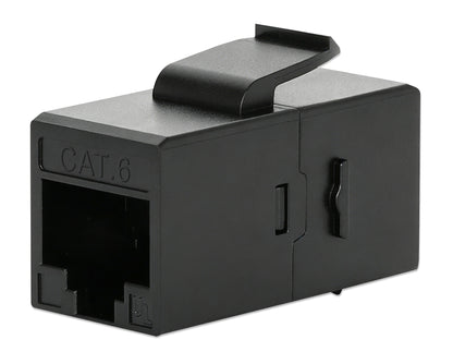 Cat6 RJ45 Keystone Inline Coupler, Black Image 1