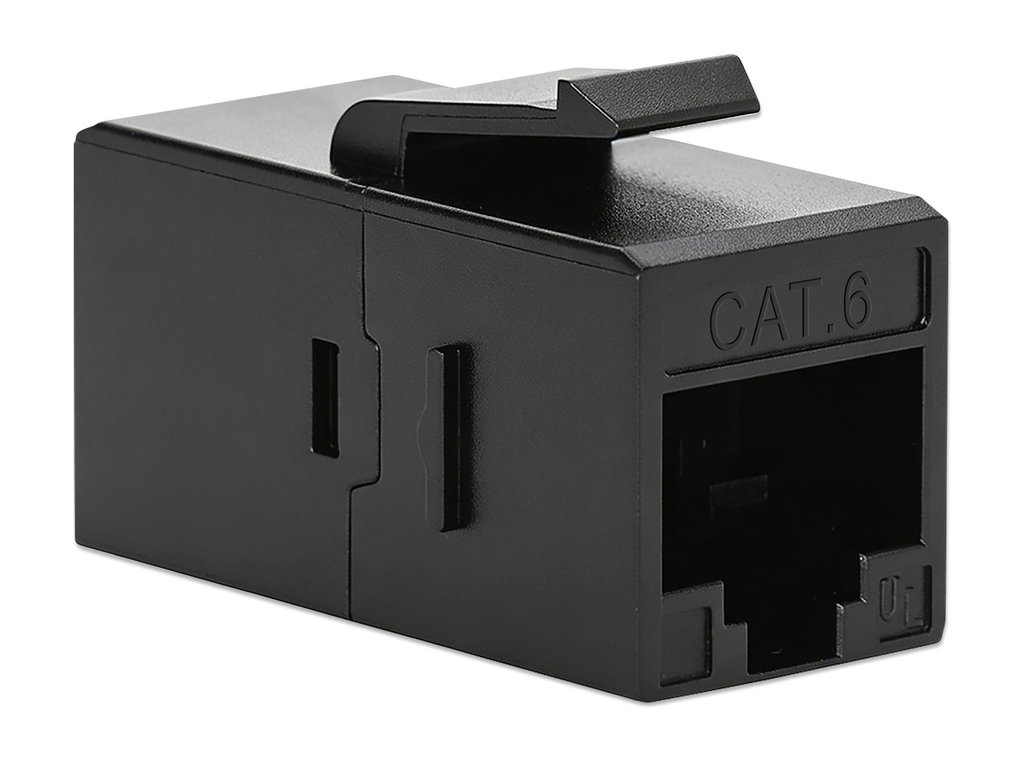 Cat6 RJ45 Keystone Inline Coupler, Black Image 2