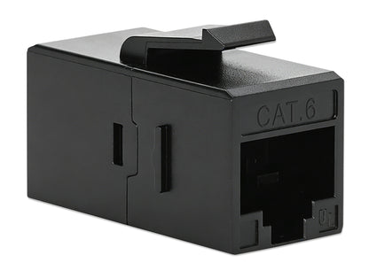 Cat6 RJ45 Keystone Inline Coupler, Black Image 2