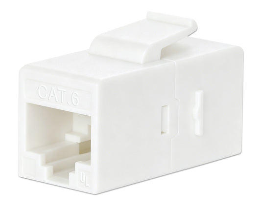 Cat6 RJ45 Keystone Inline Coupler, White Image 1