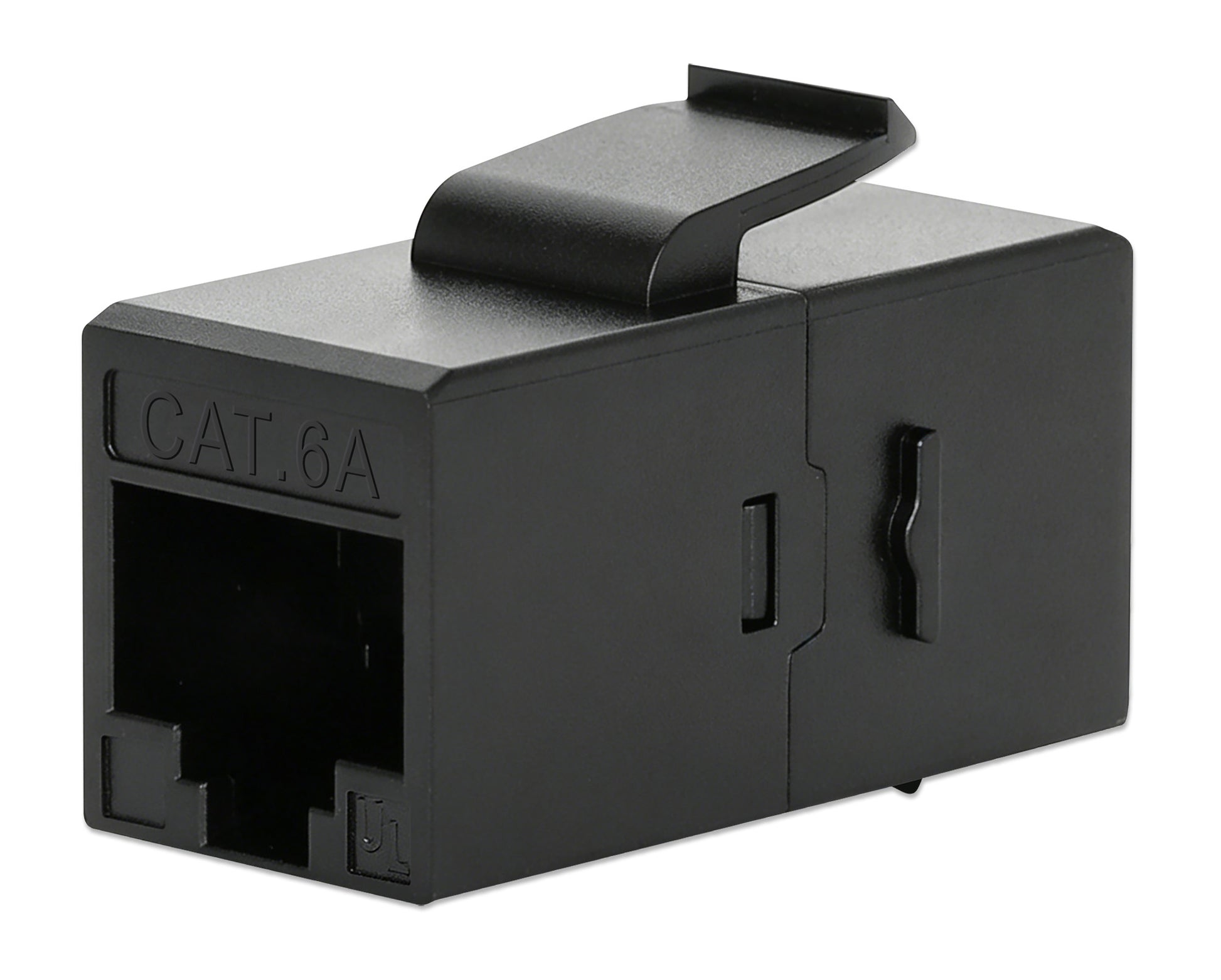 Cat6a 10G RJ45 Keystone Inline Coupler, Black Image 1