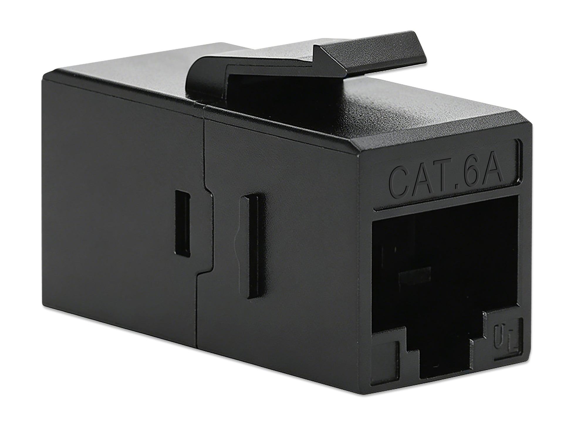 Cat6a 10G RJ45 Keystone Inline Coupler, Black Image 2