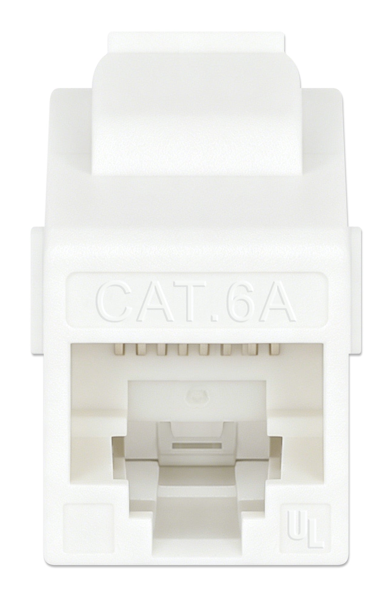 Cat6a 10G RJ45 Keystone Inline Coupler, White Image 3