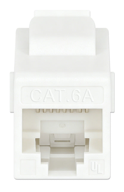 Cat6a 10G RJ45 Keystone Inline Coupler, White Image 3