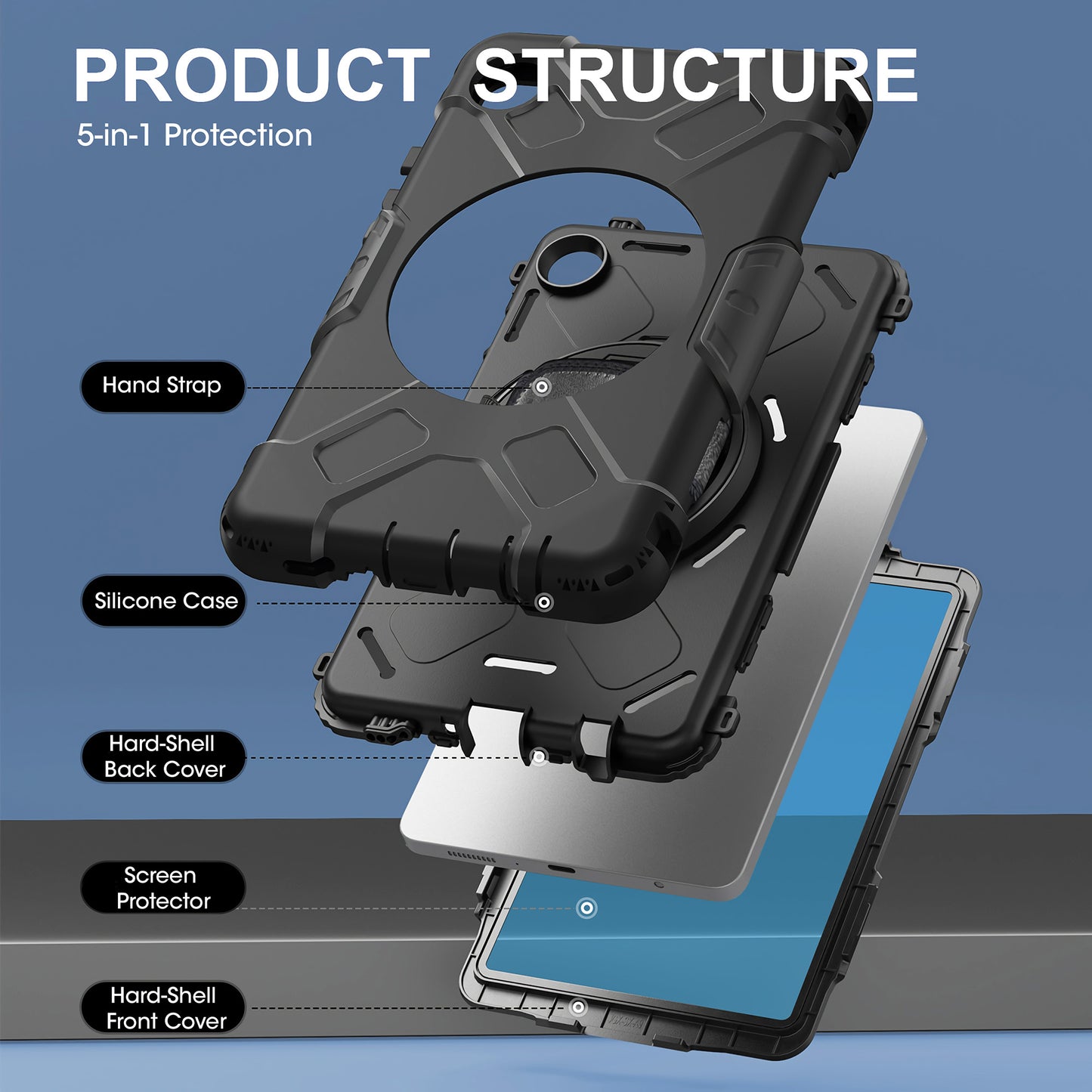 Kickstand Hard Shell Case for Samsung Galaxy Tab® A9 (8.7") Image 12