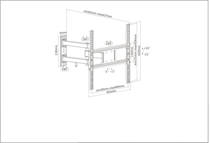 Universal Basic LCD Full-Motion Wall Mount Image 6