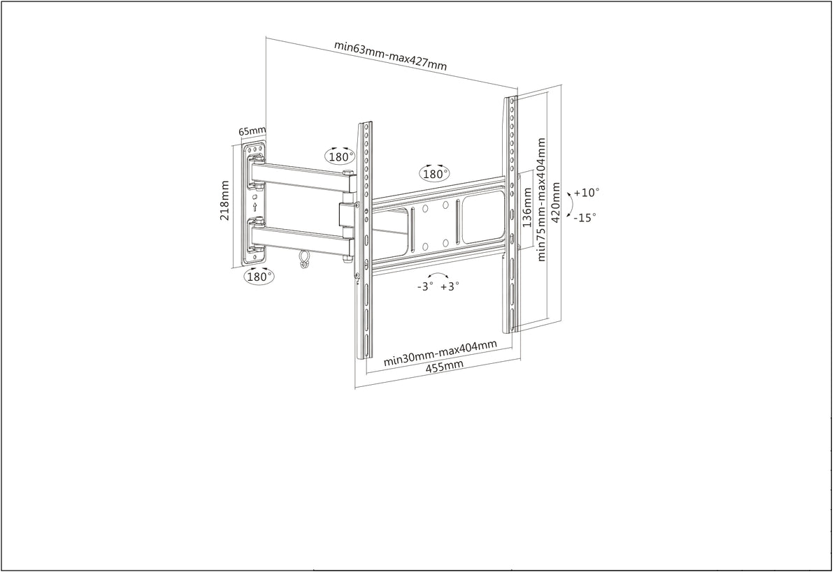 Universal Basic LCD Full-Motion Wall Mount Image 6