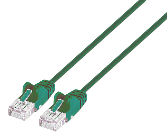 Cat6 U/UTP Slim Network Patch Cable, 0.5 ft., Green Image 1