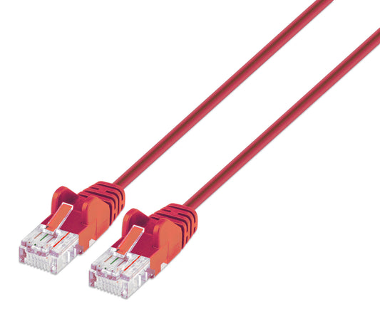 Cat6 U/UTP Slim Network Patch Cable, 0.5 ft., Red Image 1