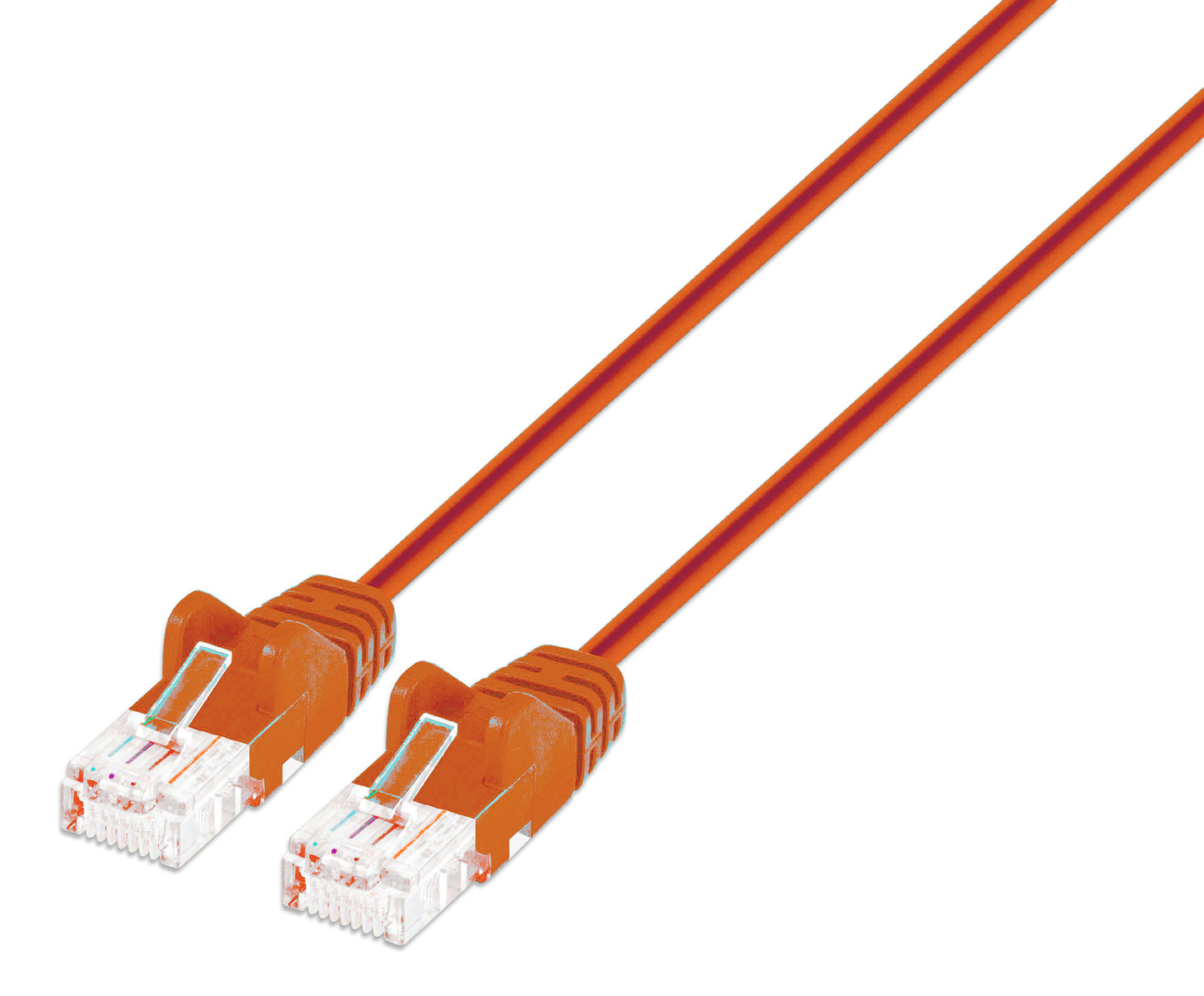 Cat6 U/UTP Slim Network Patch Cable, 0.5 ft., Orange Image 1