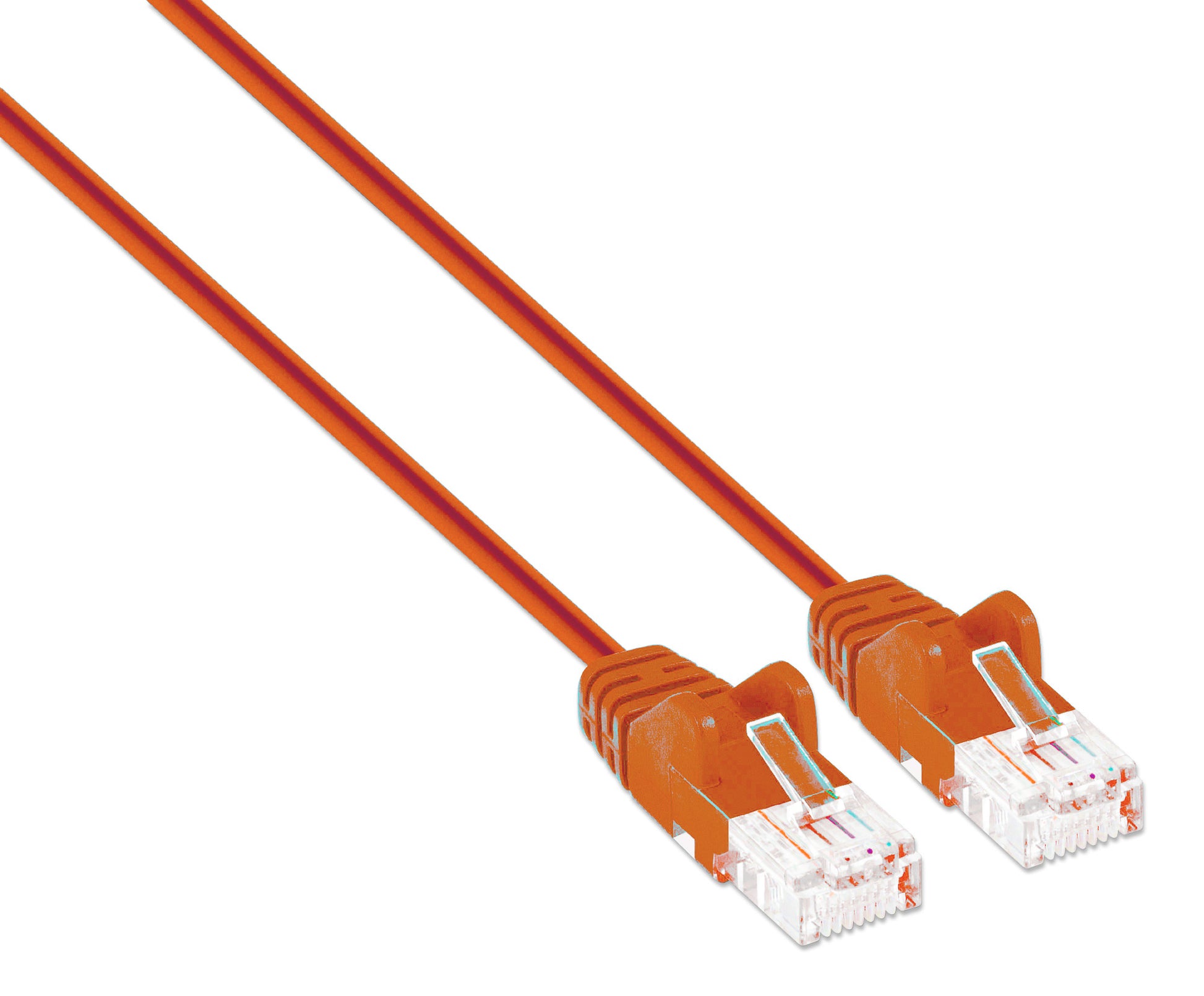 Cat6 U/UTP Slim Network Patch Cable, 0.5 ft., Orange Image 2
